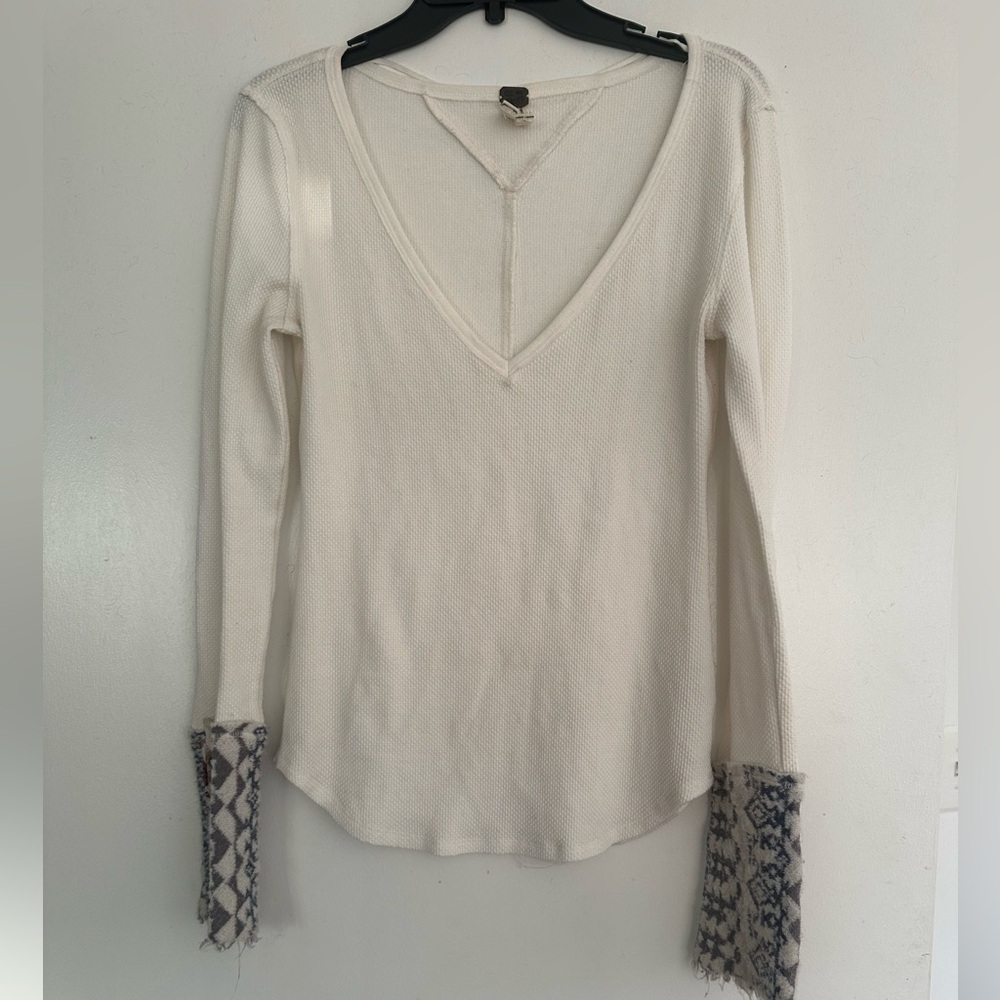 Free People art school cuff long sleeve floral